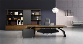 時尚總裁木質(zhì)油漆大班臺