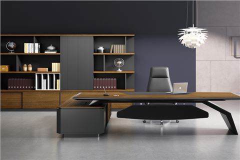 時尚總裁木質(zhì)油漆大班臺