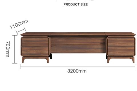 總裁桌胡桃木實(shí)木大班臺(tái)辦公室家具新中式辦公桌