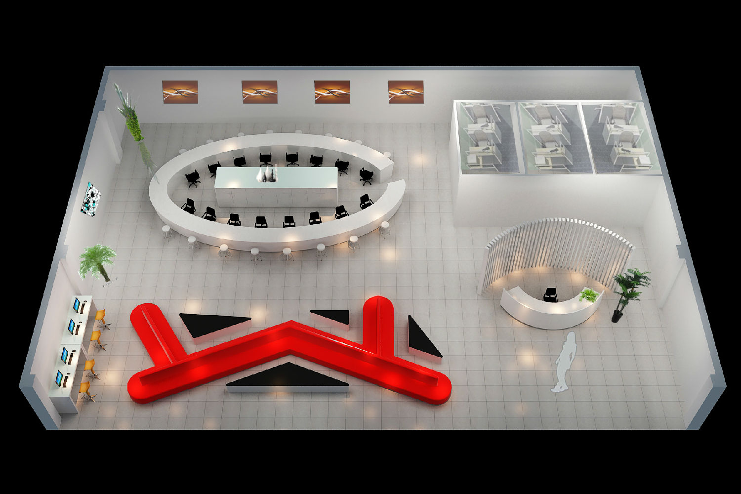 上海辦公家具采購——松江大學城接待區(qū)設計圖