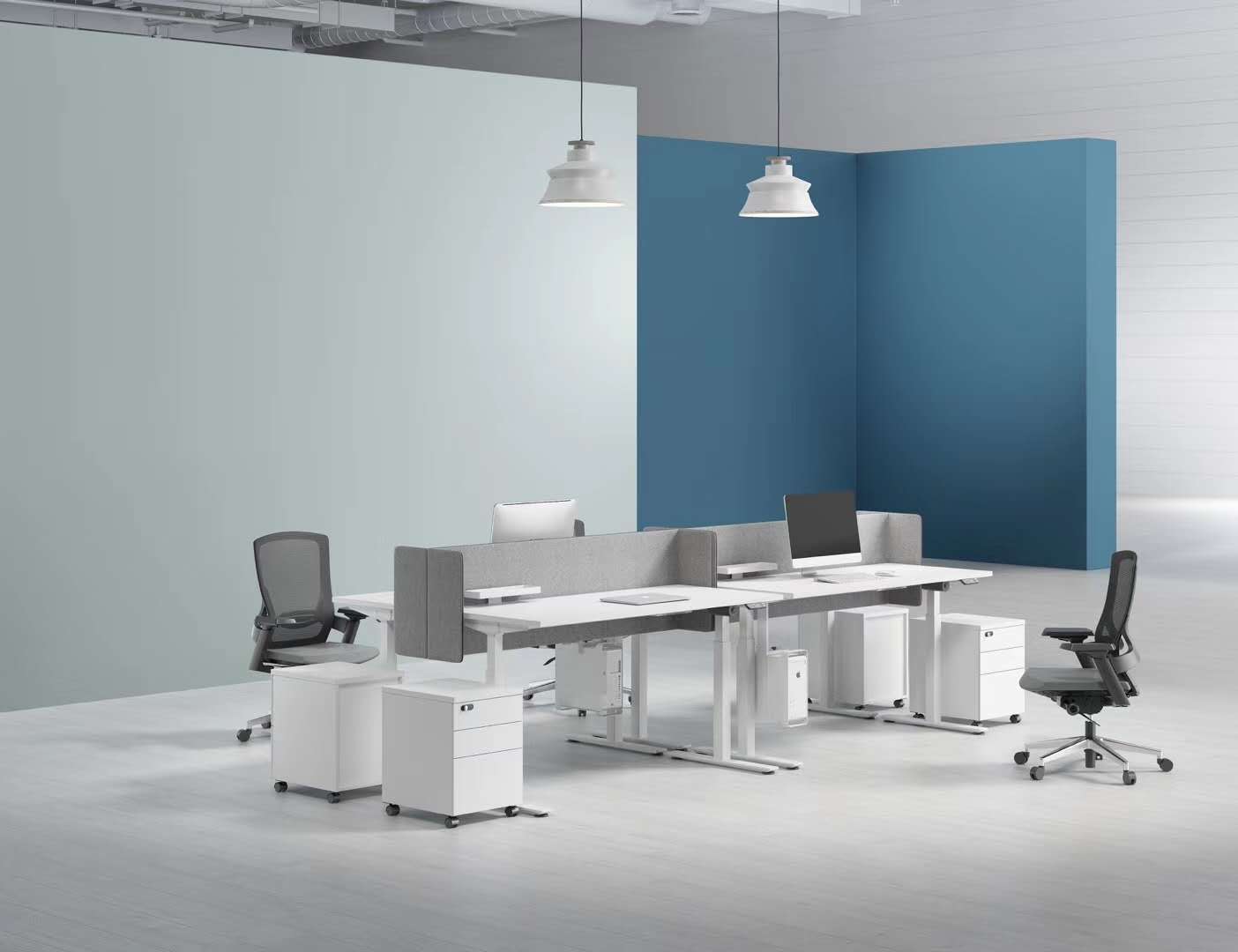 白色現(xiàn)代辦公桌