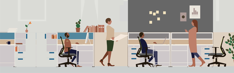 辦公桌顏色隔斷搭配