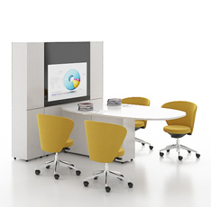 多功能可旋轉(zhuǎn)會議桌 47寸電視會議臺--G-JGZTSU20